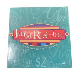 Initial Reaction Where Names Are The Game Adult Board Game New Sealed